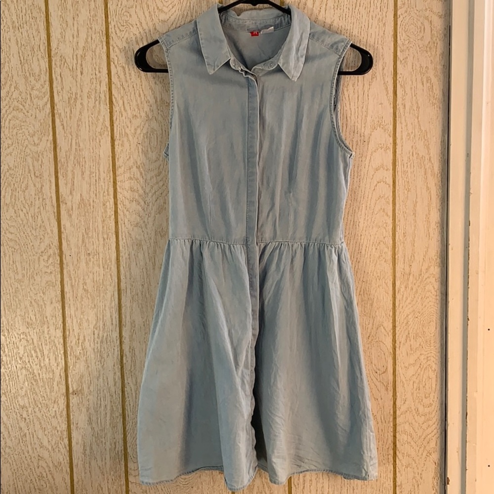 Light blue denim dress